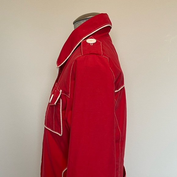 ONLY Brand Stylish Red Trench Coat - Picture 14 of 15